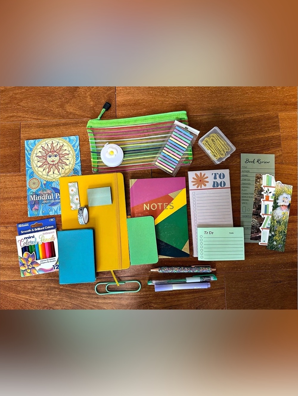 Vibrant Multicolor Stationery & Bookish Set